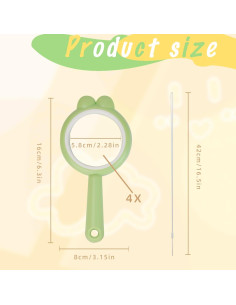 Lupa de Mano IRCHLYN 4x Aumento Acrílico 16 cm - 3 Piezas 2