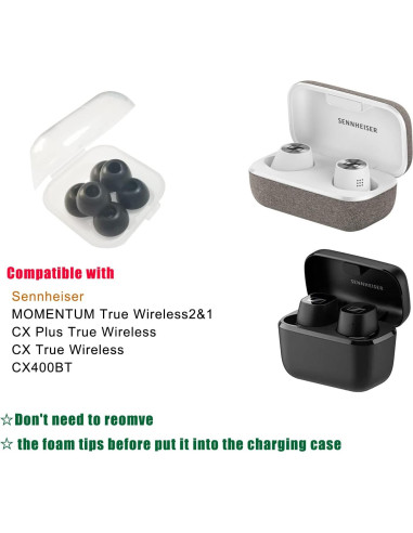 Puntas de oído viscoelásticas Luckvan para Sennheiser Momentum 2