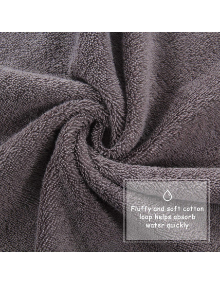 Juego de 6 Toallas de Baño SIMPLI-MAGIC 100% Algodón 61x117cm