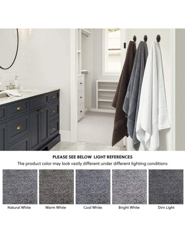 Juego de 6 Toallas de Baño SIMPLI-MAGIC 100% Algodón 61x117cm