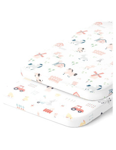 Sábanas Ajustadas para Cuna 4moms Breeze Plus - 100% Algodón