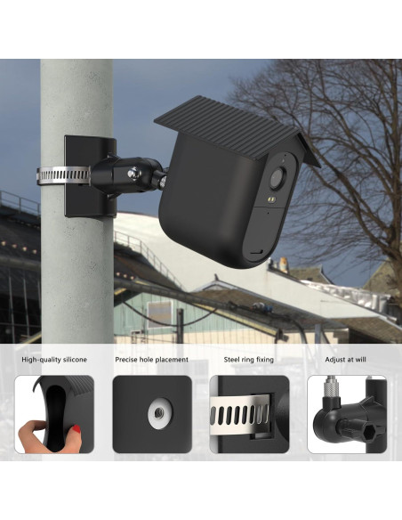 Montaje en Poste y Cubierta de Silicona OkeMeeo para Arlo XL