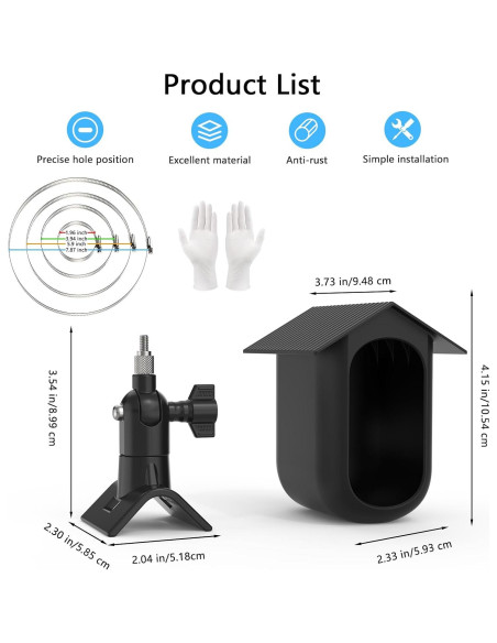 Montaje en Poste y Cubierta de Silicona OkeMeeo para Arlo XL
