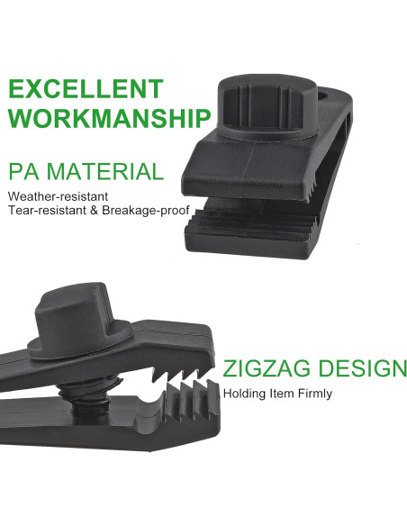 24 Clips de Lona Reutilizables Jiozermi 8.13 cm Alta Resistencia