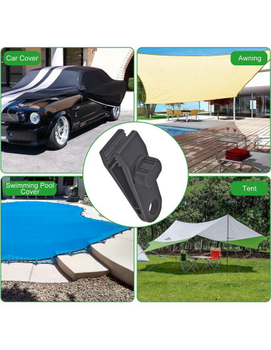 24 Clips de Lona Reutilizables Jiozermi 8.13 cm Alta Resistencia