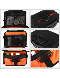 Bolsa de Aseo Táctica EDC Militar Nylon 28x18cm Negro 2