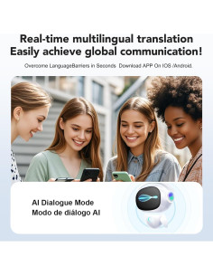 Auriculares de Traducción AI Doublepow A39 Bluetooth 5.3 2
