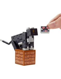 Figura de acción Gato Tuxedo Mattel Minecraft 8.26 cm 2