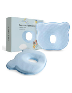 Almohada Suave MarBoost para Bebés con Espuma Viscoelástica Azul