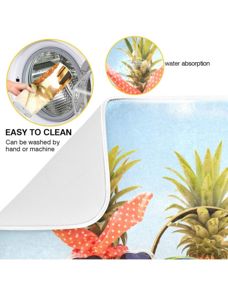 Alfombrilla de Secado de Platos QUGRL 16x18 cm Absorbente Alfombrilla de Secado de Platos QUGRL 16x18 cm Absorbente