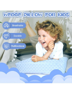 Cojín en Cuña Inqigi Azul para Niños - Espuma de Memoria 2