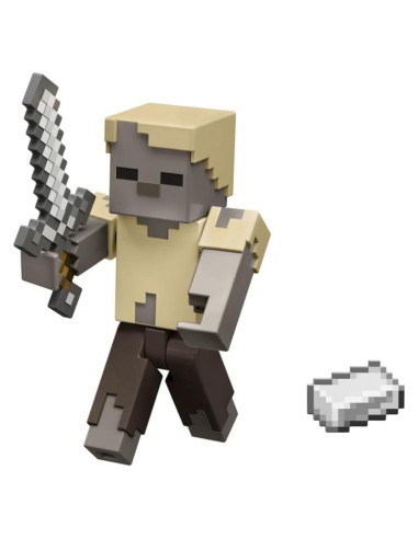Figura de acción Husk Mattel Minecraft 8.25 cm para niños 6+