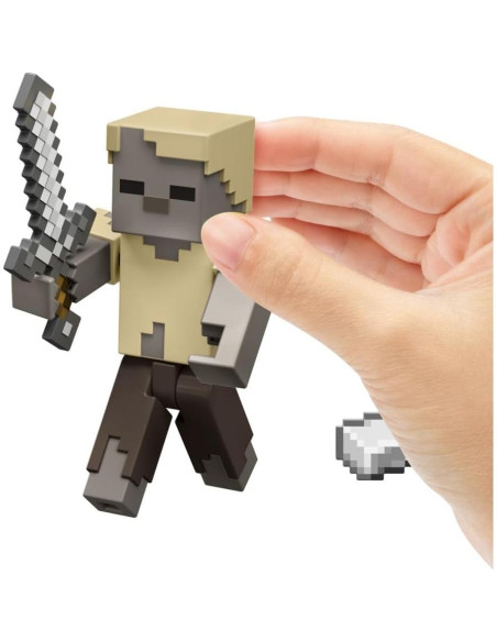 Figura de acción Husk Mattel Minecraft 8.25 cm para niños 6+