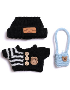 Conjunto de Ropa para Muñecas de 17cm - 3 Piezas Negro 2