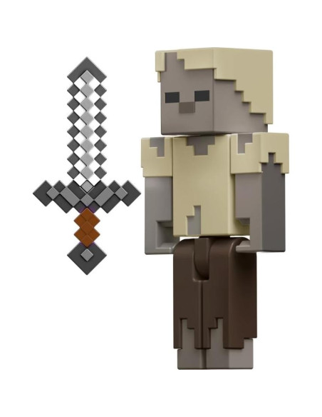 Figura de acción Husk Mattel Minecraft 8.25 cm para niños 6+