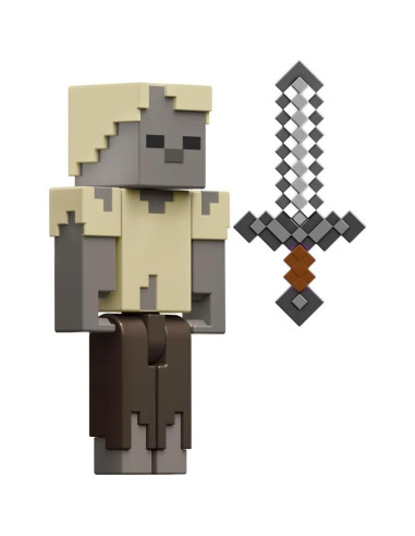 Figura de acción Husk Mattel Minecraft 8.25 cm para niños 6+