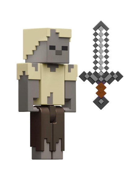 Figura de acción Husk Mattel Minecraft 8.25 cm para niños 6+