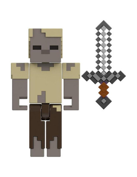Figura de acción Husk Mattel Minecraft 8.25 cm para niños 6+