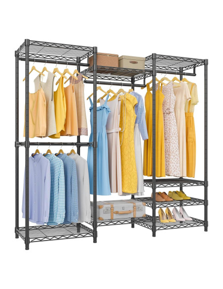 Armario Portátil VIPEK V5 Mediano Negro con 8 Estantes