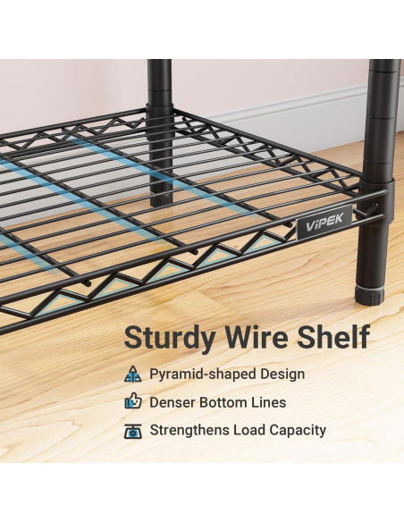 Armario Portátil VIPEK V5 Mediano Negro con 8 Estantes