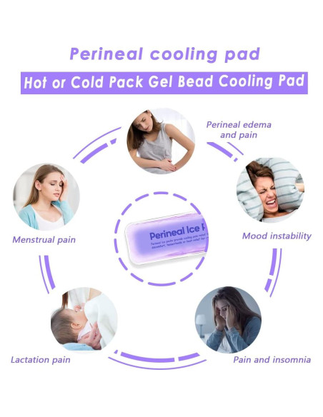 Paquetes de Hielo Perineales Reutilizables Couleurs - 2 Almohadillas + 5 Mangas