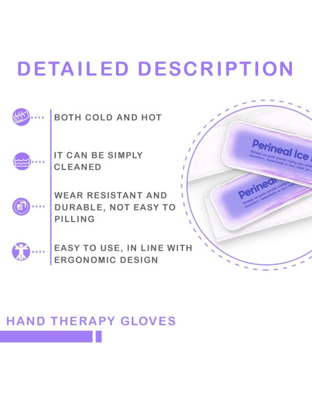 Paquetes de Hielo Perineales Reutilizables Couleurs - 2 Almohadillas + 5 Mangas