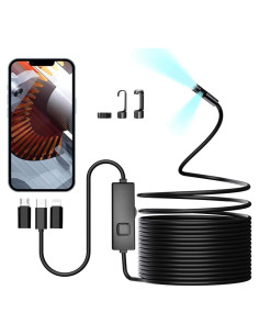 Borescopio GZPCE Doble Lente 5m HD Inspección Industrial