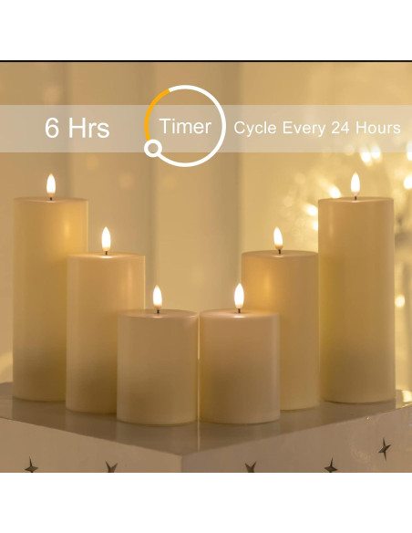 Juego de 2 Velas LED Impermeables ANGELLOONG 10x8 cm con Temporizador