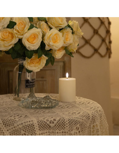 Juego de 2 Velas LED Impermeables ANGELLOONG 10x8 cm con Temporizador