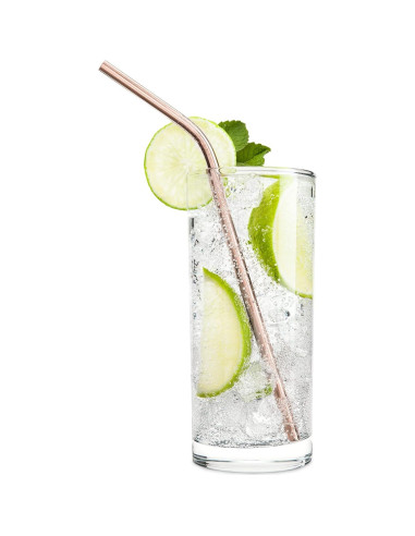 Set de 4 Popotes de Cobre Reutilizables Viski 20.32 cm