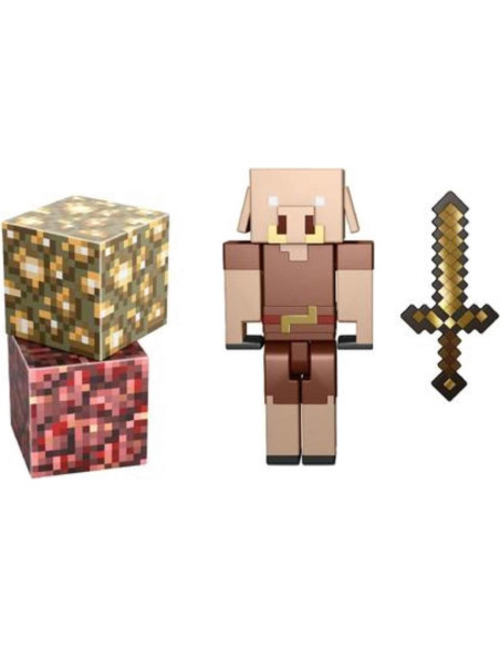 Figuras de Acción Minecraft Piglin Mattel 8.26 cm 2 Piezas