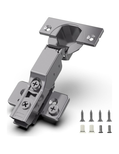 Paquete de 20 Bisagras Ocultas Chibery Cierre Suave Titanio Negro