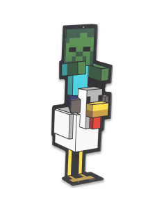Cartel de Metal Minecraft Zombie Chicken Jockey - 17.8x37.3 cm 2