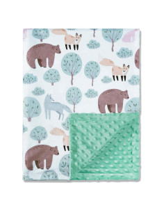 Manta para Bebés QSTEHEML Oso 76x102cm Doble Capa Suave