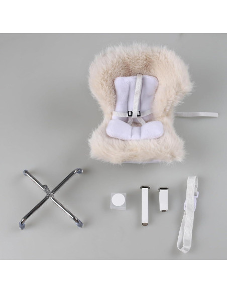 Asiento de Coche para Muñecas Walant Beige - Cojín Suave y Seguro