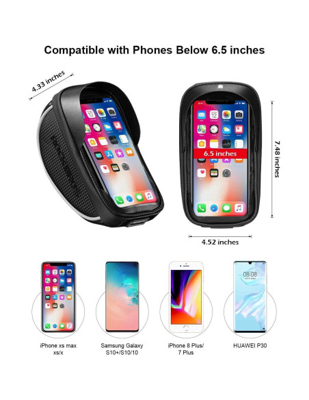 Bolsa de Manillar para Teléfono ROCKBROS Impermeable 1.5L