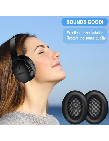 Almohadillas de Repuesto BINGLE para Auriculares Bose QC35/QC25