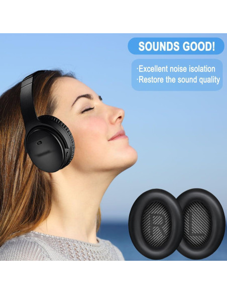 Almohadillas de Repuesto BINGLE para Auriculares Bose QC35/QC25