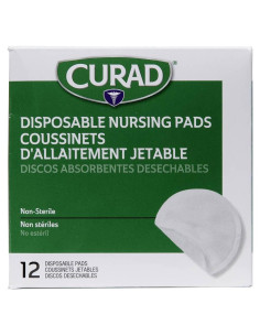 Almohadillas desechables para lactancia Curad, 12 unidades