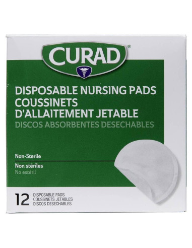 Almohadillas desechables para lactancia Curad, 12 unidades