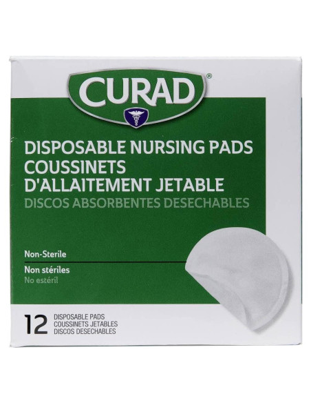 Almohadillas desechables para lactancia Curad, 12 unidades