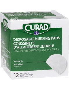 Almohadillas desechables para lactancia Curad, 12 unidades 2