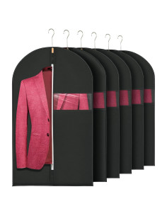 6 Bolsas de Ropa HWAJAN 61x102 cm Tela No Tejida Negra