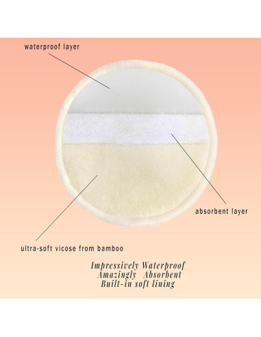 Almohadillas de Lactancia Reutilizables Soothe - 12 Piezas de Bambú