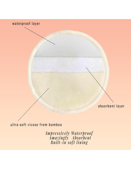 Almohadillas de Lactancia Reutilizables Soothe - 12 Piezas de Bambú Almohadillas de Lactancia Reutilizables Soothe - 12 Piezas de Bambú
