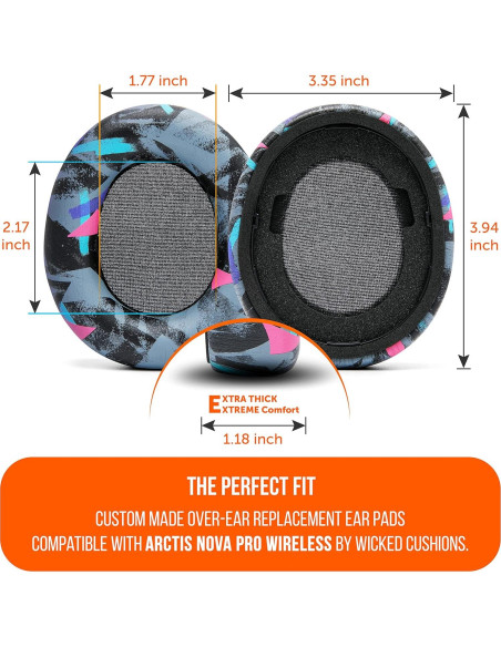 Almohadillas de Reemplazo Wicked Cushions para Steelseries Arctis Nova Pro Inalámbrico - Negro Almohadillas de Reemplazo Wicked Cushions para Steelseries Arctis Nova Pro Inalámbrico - Negro