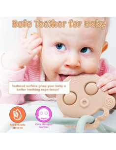 Juguete de Dentición para Bebés Happi2U Verde con Ventosa 2