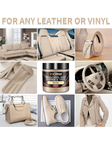 Bálsamo de Recoloración de Cuero Beige BSCPAM 240g