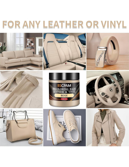 Bálsamo de Recoloración de Cuero Beige BSCPAM 240g