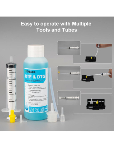 Kit de Limpieza de Cabezal DTF DTG TKNCCC 100ML para Impresoras
